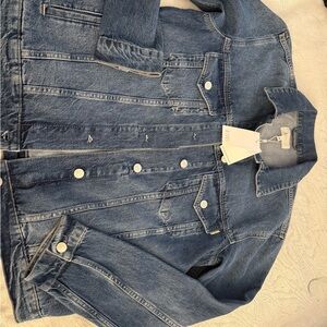 Blue Denim Jacket , Rail Groove boyfriend trucker jacket